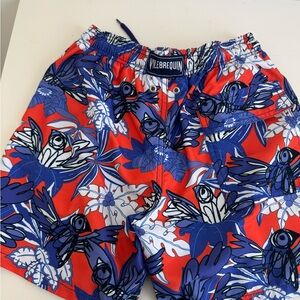 Vilebrequin Boys Red and Blue Swim Trunks